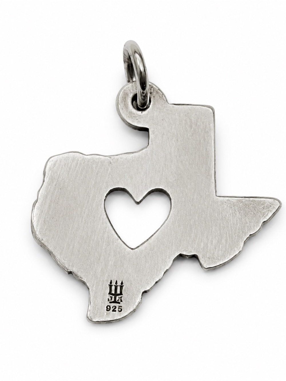 James Avery Sterling Silver Texas Heart Charm 925 State of Texas Pendant